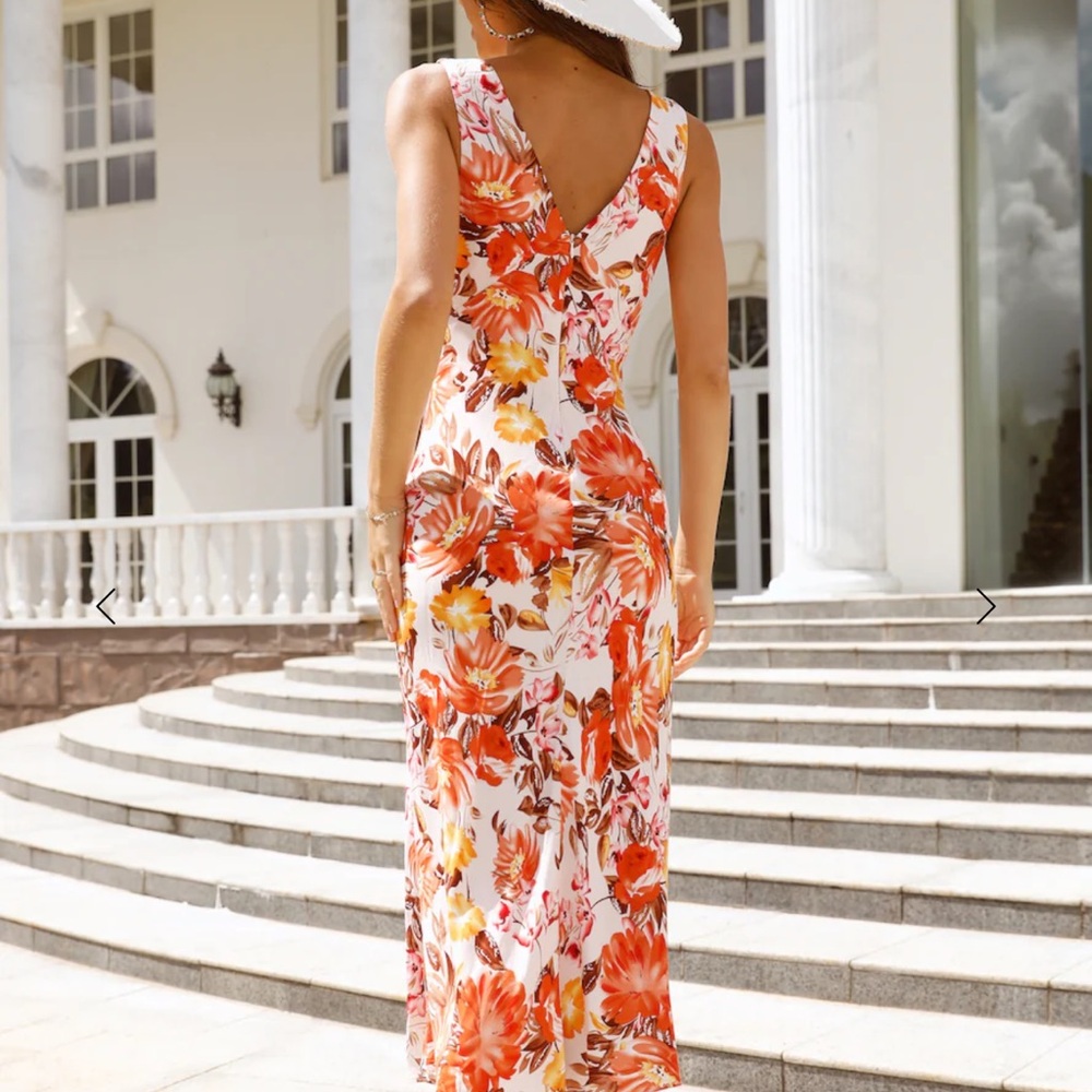Hello Molly Vibrant Floral Backless Dress